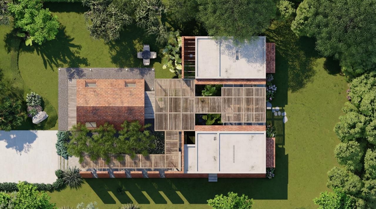 Vault farmhouse aerial view